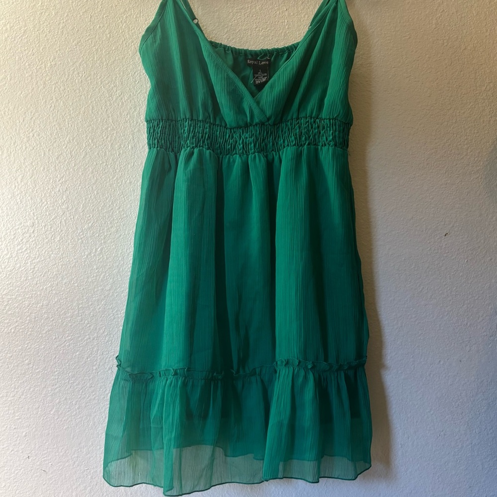 Royal Love Y2K Womans Green Babydoll Dress, Size S, NWOT